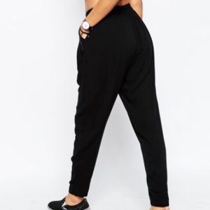 Black harem work out pants